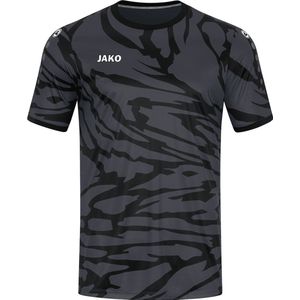 JAKO Shirt Animal Korte Mouw Kind Antraciet-Zwart-Wit Maat 116
