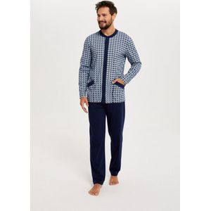 Italian Fashion Alden- lange pyjama voor heren - 100% jersey katoen, blauw XL
