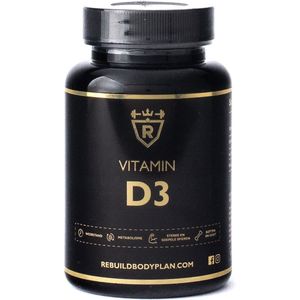 Rebuild Nutrition Vitamine D3 & K2 - 2000 IU - 100 Capsules - Ondersteunt Botgezondheid