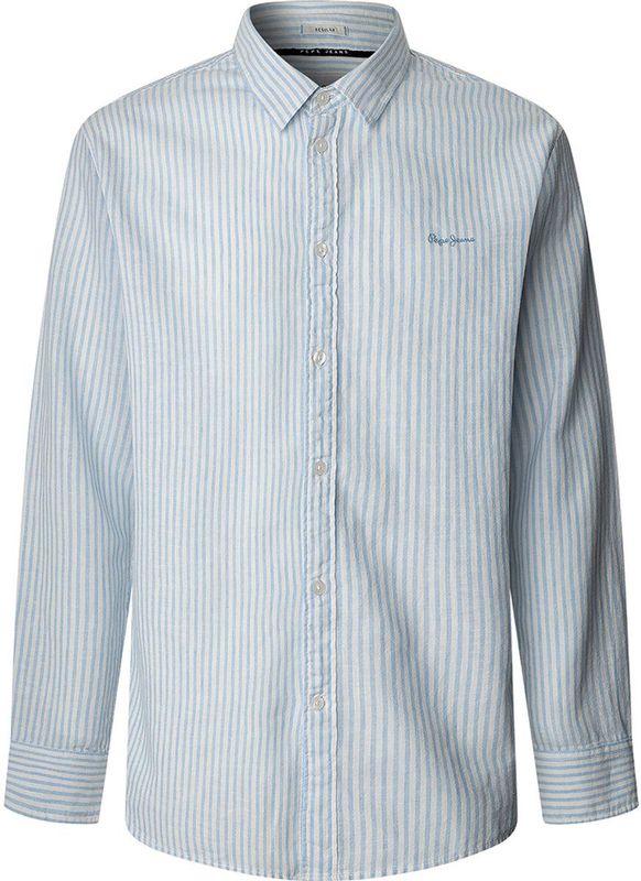 Pepe Jeans - PM309028 Armando - Overhemd - Blauw - Lange Mouwen - Casual