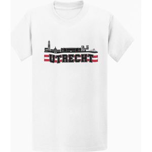 HEAVY COTTON™ - Utrecht supporters T-shirt – Wit Maat XXL