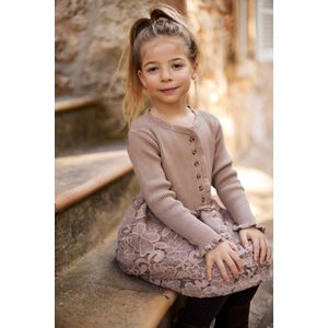Meisjes knit jurk tule Marieze Peach Almond 110-116