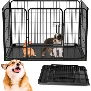 Puppyren 91 x 61cm - Binnen Buiten - Accommodatie voor Puppies - 4 Panelen Puppyren