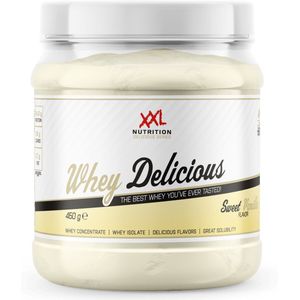 XXL Nutrition - Whey Delicious - Sweet Vanille - Wei Eiwitpoeder met BCAA & Glutamine, Proteïne poeder, Eiwit shake, Whey Protein - 450 gram