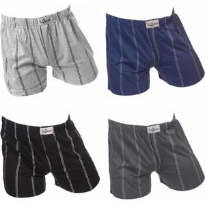 Fun2wear Ondergoed Heren - Losse Boxershort Heren - 4 Pack - Krijtstreep - XL - Comfortabele Wijde Boxershorts voor Mannen