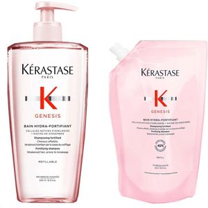 Kérastase - Genesis Bain Hydra-Fortifiant Shampoo 500 ml + Refill Shampoo 500 ml - Set