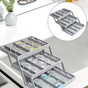 Sieraden en Make up Organizer – 3-Laags Uitschuifbare Lade Organizer voor Sieraden, Make-up, Kantoor, badkamer en Meer