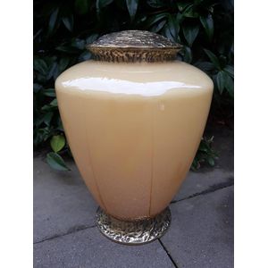 Urn Glas/Messing Goud/Geel glans 3,5 liter, Urn voor as