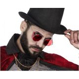 Halloween Halloween/horror rode Dracula bril voor volwassenen - Halloween verkleed accessoire