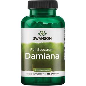 Swanson - Full Spectrum - Damiana - Kruidensupplement - 510mg - 100 Capsules