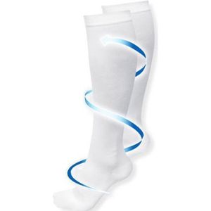 Miracle Socks Unisex Compressie Sokken – Wit– 1 Paar – Maat 36-41