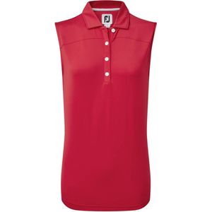 Footjoy Mesh Back Lisle Mouwloze Polo Rood
