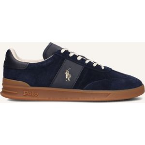 Polo Ralph Lauren - Heritage Aera - Leren Sneakers - Marineblauw - Plat - Veters