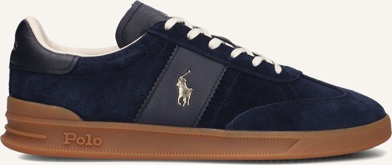 Polo Ralph Lauren - Heritage Aera - Leren Sneakers - Marineblauw - Plat - Veters