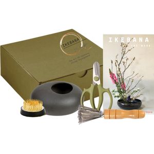 Ikebana Starterskit - Japanese Flower Arrangement - Ikebana Vaas - Kenzan - Ikebana Schaar - Ikebana Borstel - Ikebana Boek - Japan