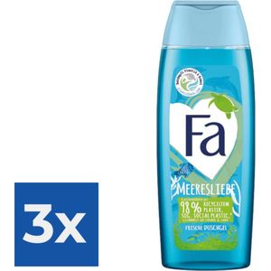 Fa Douchegel 250ml zeeliefde frisheid - Voordeelverpakking 3 stuks