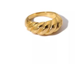 Ring Baguette – Baguette – chique ring – maat 52 (NL maat) – Size 6 (USA size) – 16,5 diameter (NL maat) – 18-karaat Gold plated – Roestvrij staal – Roestvrij stalen ring Baguette – Waterproof & nikkel- en loodvrij – Feel Good Store – Goud