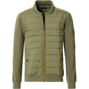Casa Moda Vest Met Elasthan Opstaande Kraag Groen - XL