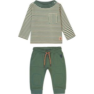 Noppies Baby kledingset Shirt Goni en Broek Greenstone Regulair Fit Duck Green maat 86