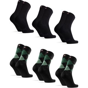 DANISH ENDURANCE Klassieke Bamboe Viscose Heren & Dames Sokken - 6-paar - Superzacht - Meerkleurig - Maat 43-47