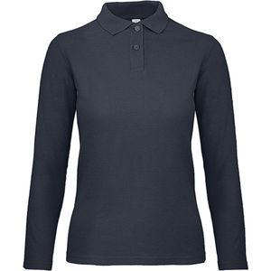 Dames Long Sleeve Polo ID.001 Donkerblauw merk B&C maat S