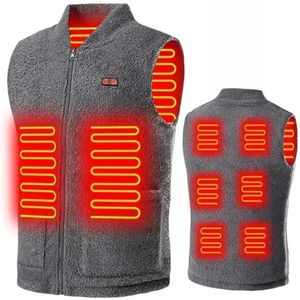 Heater Jacket - Verwarmde Bodywarmer - Grijs - Mouwloos - USB Verwarmd Vest - 3-snelheden Verstelbare Temperatuur