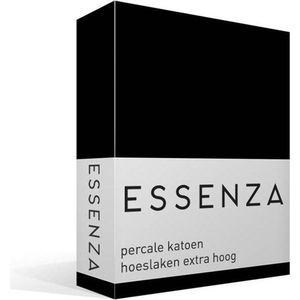 Essenza - Hoeslaken - Percale katoen - 80 x 200  - Zwart