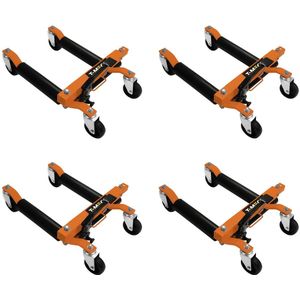 Voertuigverplaatser - Hydraulisch Wiel Automover - Vier Stuk - Voor Zware Gebruik - 680 kg Capaciteit per Krik