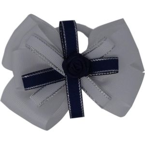 Jessidress Meisjes Haar Elastieken met elegante Haarstrikje - Marine