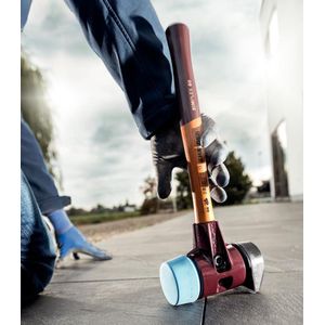 Simplex hamer met zacht blauw rubber en stand-up zwarte rubberen inzetstukken - niet-marring - 3012.26 USA