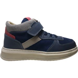 Naturino - Otzar - mt 31 - elastiek /velcro hoge lederen sneakers - blauw