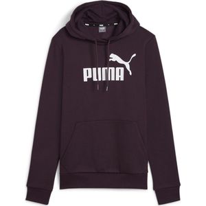 PUMA ESS Logo Hoodie FL (s) Dames Trui - Midnight Plum - Maat XL