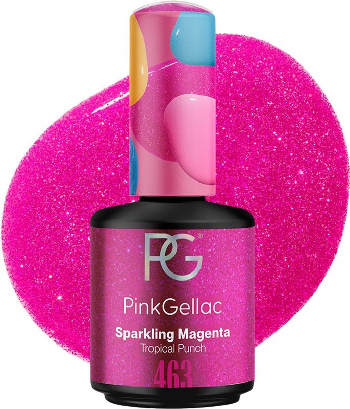 Pink Gellac - 463 Sparkling Magenta - Gellak - 15ml - Tropical Punch Collectie