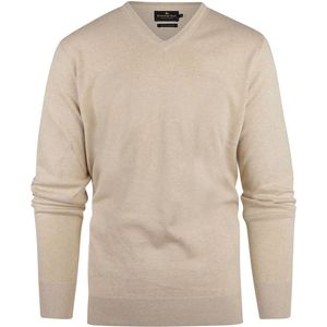 Steppin' Out Trui Cashmere V-hals Ecru - Maat 3XL - Heren - Pullovers