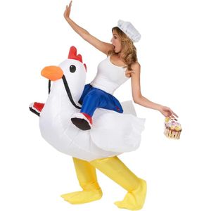 Carnaval Kostuum - Kip - Onesize - Opblaasbaar - Carnaval Pak - Halloween Kostuum - Halloween Pak - Feestkleding - Carnaval - Volwassenen - Carnavalskostuum Heren