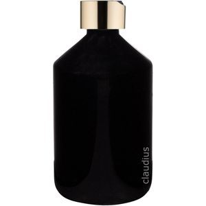 Lege Plastic Fles 500 ml zwart met Gouden klepdop - set van 10 stuks - navulbaar - leeg