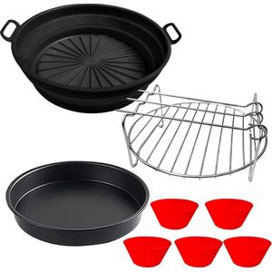 Airfryer Accessoires 4-delige bakset geschikt voor Philips Essential 41 L HD9252/HD9200 - siliconen bakvorm, grillframe, muffinvormpjes