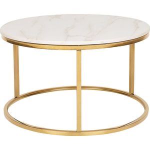 Salontafel marmerlook wit/roségoud CORAL