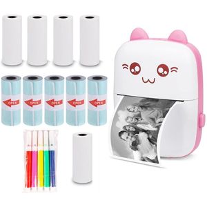 Azomor® Draagbare Thermo-labelprinter voor Bluetooth Fotoprint met USB-opladen