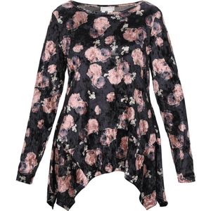 Usha Blouse  rosa / zwart