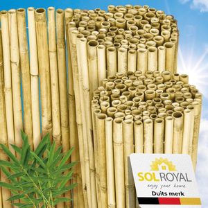 Sol Royal B99 – Premium Bamboe Tuinscherm 90x250 cm Helder Glanzend – Geharde Bamboestokken Ø 2-3cm – Weerbestendige Bamboe Balkonscherm