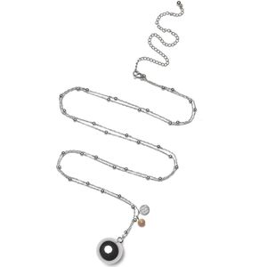 Proud MaMa Babybel steel Zilver, maansteen | Zwangerschapsketting | Proud MaMa | Babybel Bola | Zwangerschapsbel