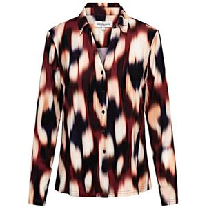 Andco Woman - Vayen Faded Big - Blouse - Wine Red Multi - Lange Mouwen