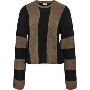 Noisy may - Nmagatha Wide Sleeve Knit - Trui - Morel/Black - Dames