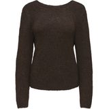 Only Trui Onlzaggie Life Ls V-neck Reversib E 15376349 Seal Brown Dames Maat - XS