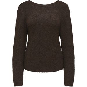 Only Trui Onlzaggie Life Ls V-neck Reversib E 15376349 Seal Brown Dames Maat - XS