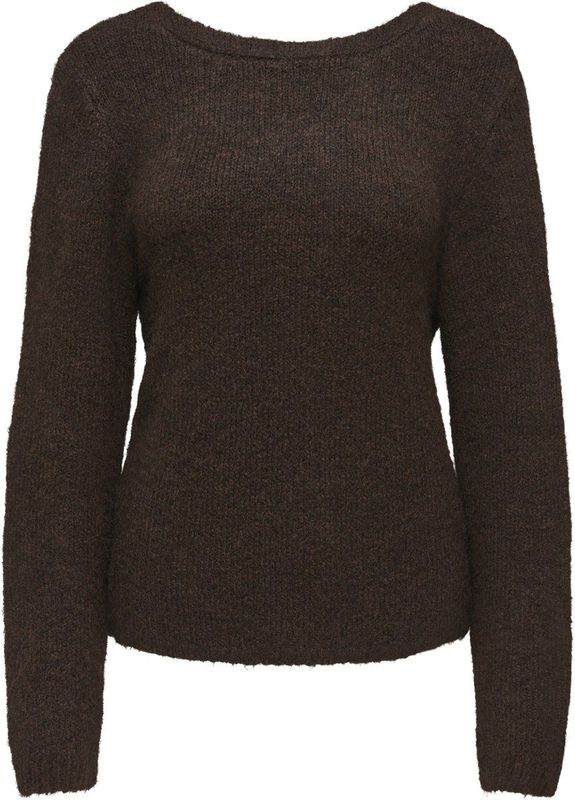 Only Trui Onlzaggie Life Ls V-neck Reversib E 15376349 Seal Brown Dames Maat - XS