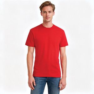 Heren T-shirt rood - Goede pasvorm - Basic Blanco Shirt -Regular fit - 100% Katoen - Comfortabel - Gildan