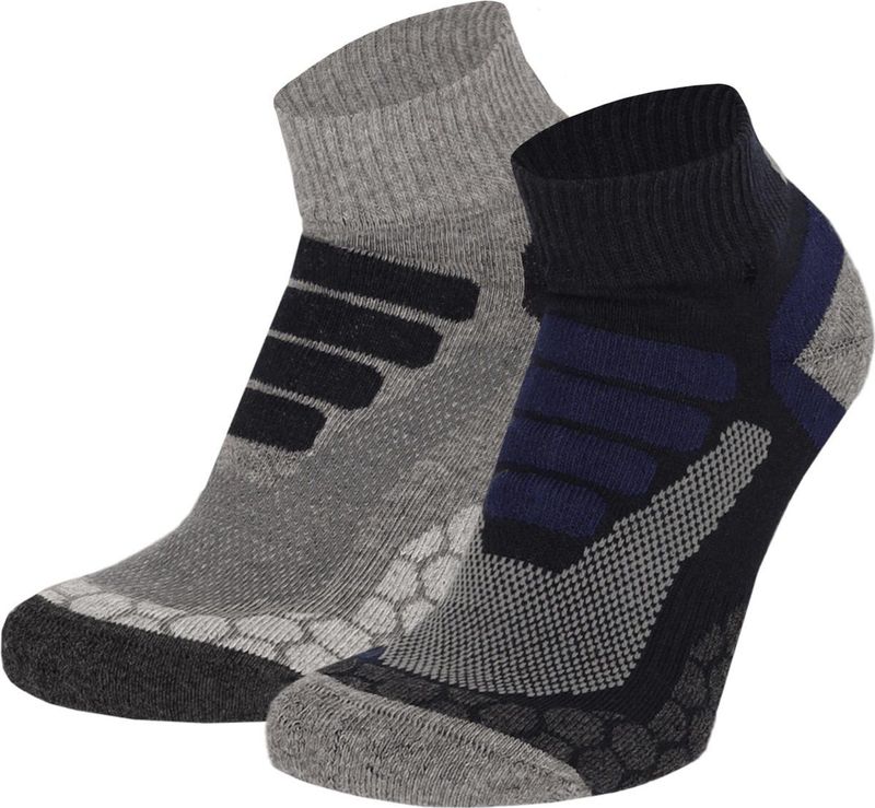 Xtreme - Lage Wandelsokken - Multi Blue - 2-pack