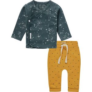 Noppies - kledingset - 2delig - Broek Kris Oker - Shirt Lyoni Dark Slade - Maat 44